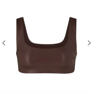 NWT SKIMS FAUX Leather Bra in Cocoa size S **sold out online*